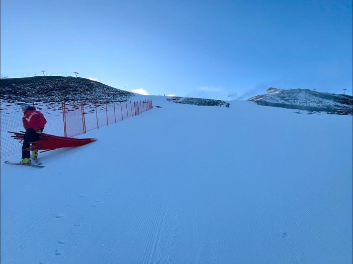 Escursione in mountain bike sulla neve a Bielmonte