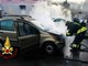 Auto in fiamme a Varallo, intervento dei vigili del fuoco