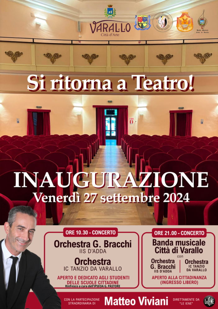 Varallo, rinnovato il Teatro civico: l'inaugurazione.