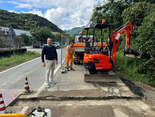 Varallo, Cordar Valsesia al lavoro in località Pomarolo.