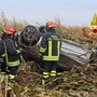 Auto finisce nei campi di Santhià, conducente alle cure del 118 di Cavaglià