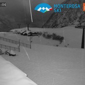 Le web cam del mattino immortalano la neve in Valsesia