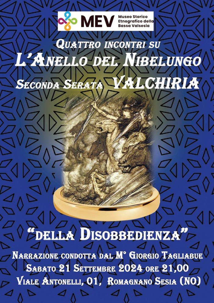 Romagnano, al Museo Etnografico della Bassa Valsesia quattro incontri su “L’anello del Nibelungo”.