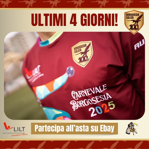 Asta magliette del Borgosesia calcio per la Lilt