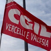 Il segretario Cgil Maurizio Landini a Vercelli