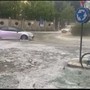 Maxi grandinata a Borgosesia, le strade trasformate in fiumi di ghiaccio.