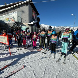 I ragazzi del corso di sci