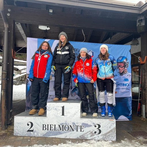 Un podio dei campionati studenteschi di sci alpino