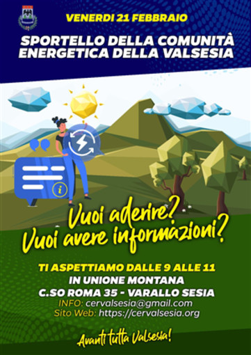 E' attivo lo sportello della Comunità energetica rinnovabile per le adesioni