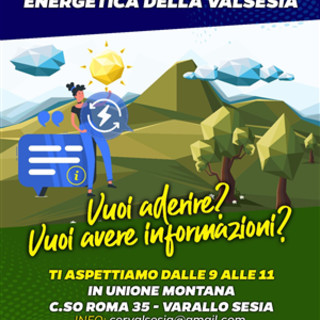 E' attivo lo sportello della Comunità energetica rinnovabile per le adesioni