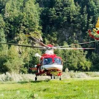 Cravagliana, escursionista in difficoltà: l'intervento in elicottero.