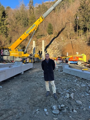 Eraldo Botta nell'area cantiere