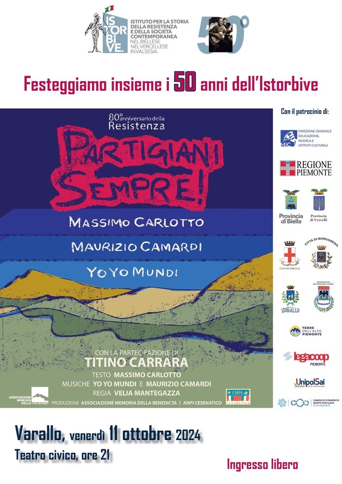 ISTORBIVE compie 50 anni: venerdì 11 ottobre si festeggia a Varallo.