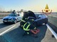 Scontro tra tre vetture in autostrada a Santhià