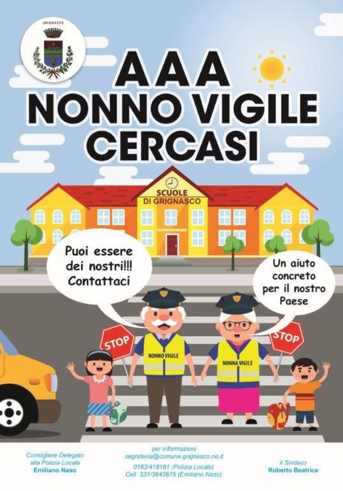 Grignasco rilancia il servizio dei &quot;Nonni vigile&quot;