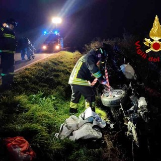 Incidente stradale sulla SP01 a Lignana, Vigili del fuoco in soccorso