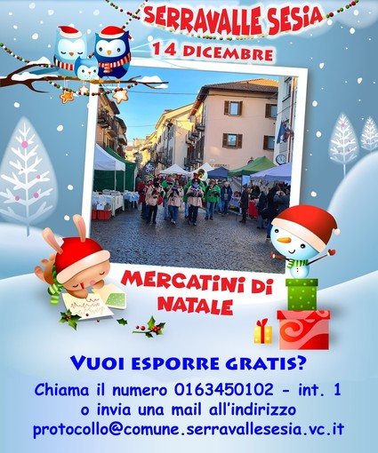 Cercasi hobbisti per il mercatino di Natale a Serravalle