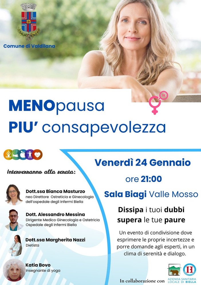 Come affrontare la menopausa: incontro a Valdilana