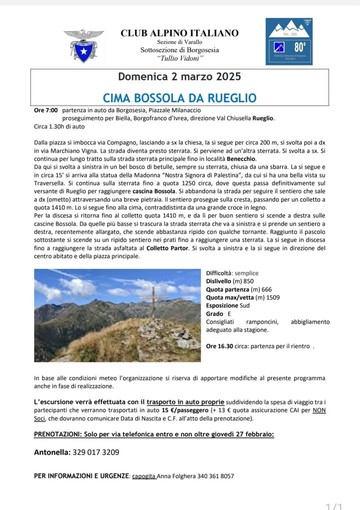 Gita escursionistica in Val Chiusella con il Cai Borgosesia