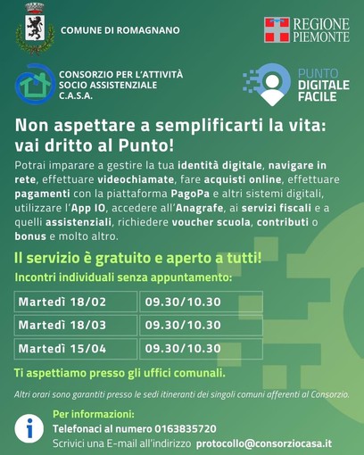 Gli appuntamenti del Punto digitale facile