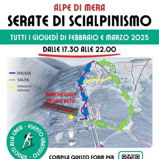 Serate di scialpinismo all'alpe di Mera