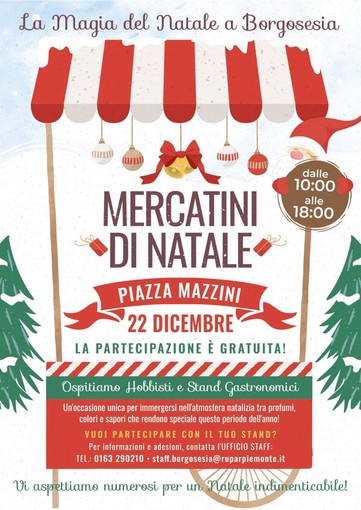 La magia del Natale a Borgosesia: mercatini natalizi in Piazza Mazzini.