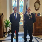 Il Prefetto di Vercelli Lucio Parente con il Colonnello Pier Enrico Burri.