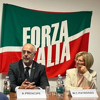 Il segretario provinciale di Forza Italia Antonio Prencipe e la vice segretaria provinciale Maria Cristina Patrosso