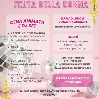 A Pray la Pro loco organizza la festa della donna