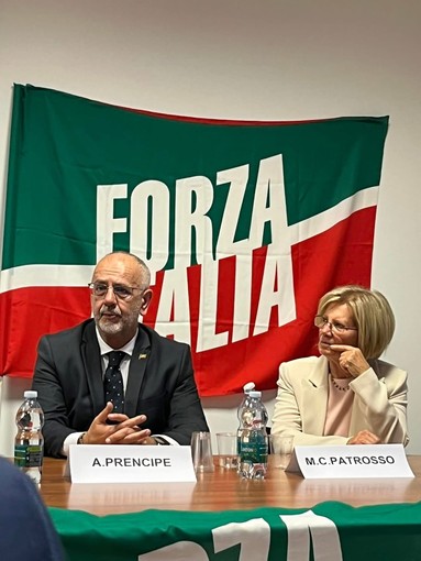 Il segretario provinciale di Forza Italia Antonio Prencipe e la vice segretaria provinciale Maria Cristina Patrosso