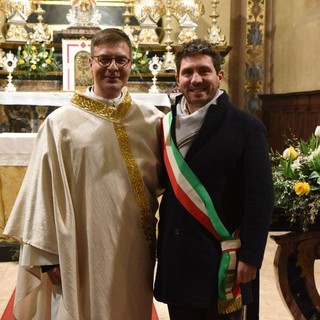 Don Giorgio con il sindaco Francesco Pietrasanta