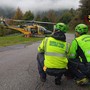 Dal nord-ovest: Vigili del fuoco impegnati a Fervento, sul luogo della tragedia.