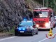 Caduta di un masso sulla SP299 strada per Alagna , intervengono i Vigili del Fuoco