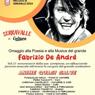 Una serata dedicata a De Andrè a Serravalle Sesia