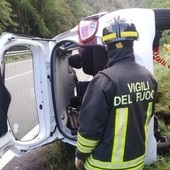 Incidente stradale a Balmuccia sulla Sp 299 , intervengono i Vigili del Fuoco